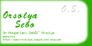 orsolya sebo business card